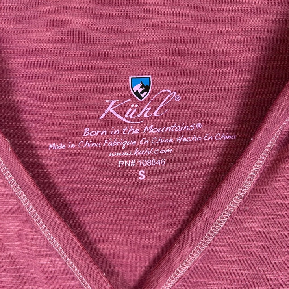 Kuhl Womens Burgundy Sora Hoody‎ Long Sleeve Hooded Henley Shirt Size Small - Picture 3 of 12